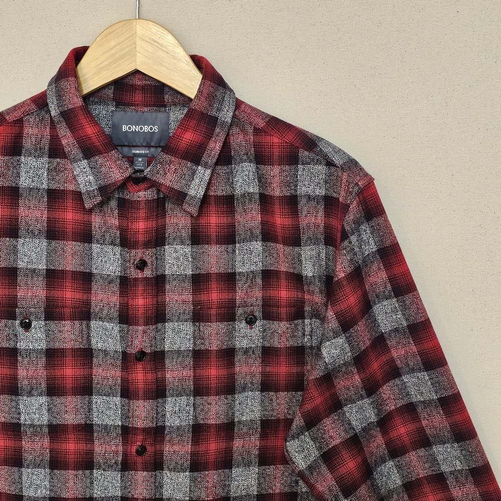 Bonobos Standard Fit Flannel Button Down Long M